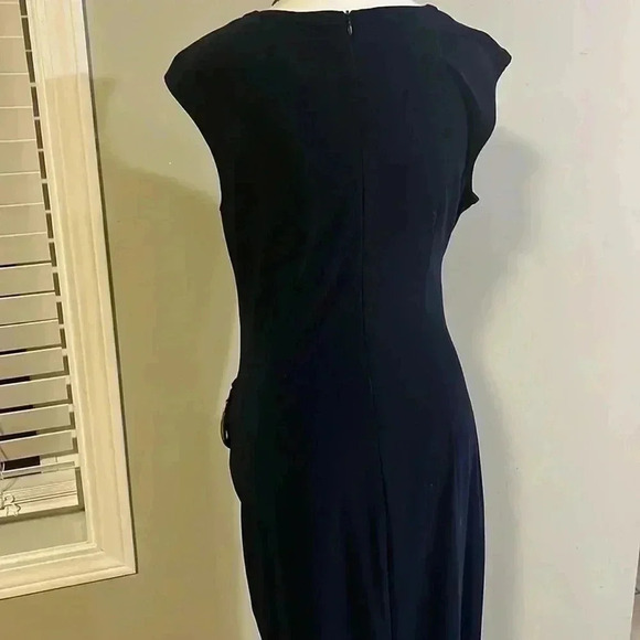 [US10]Frank Lyman Crew Neck with Key Hole Sleeveless Black  dress - Picture 5 of 9